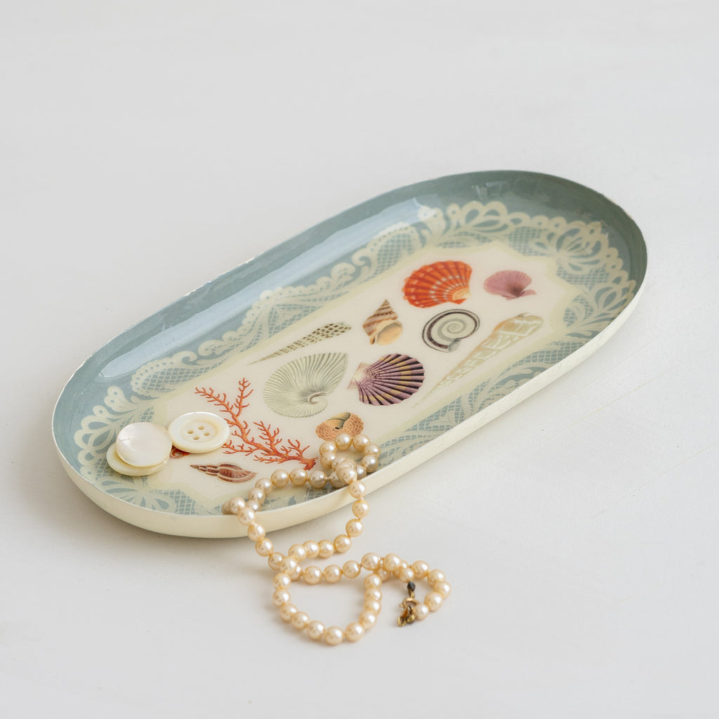Oval Enamel Tray- Specimens of the Sea – Roomytown USA