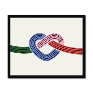 Heart Infinity Knot Framed Fine Art Print