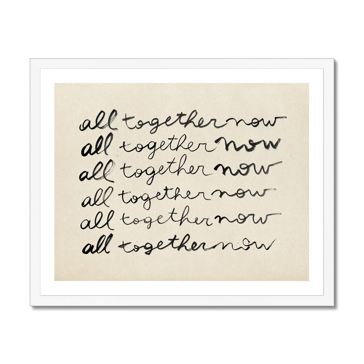 All Together Now Framed Fine Art Print