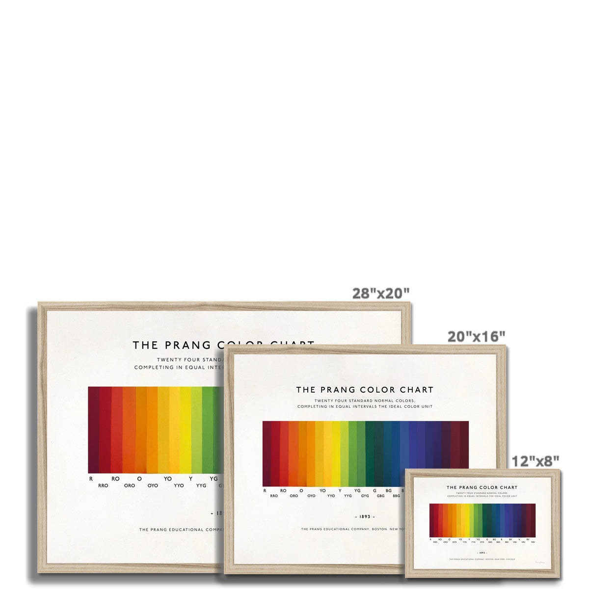 The Prang Color Chart Framed Fine Art Print