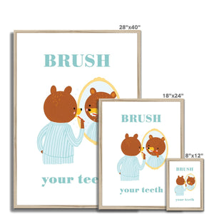 Brush Your Teeth Framed Fine Art Print | Nora Aoyagi