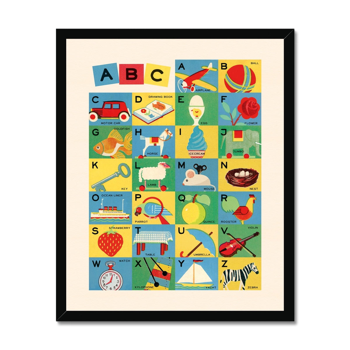 ABC Blocks Framed Fine Art Print