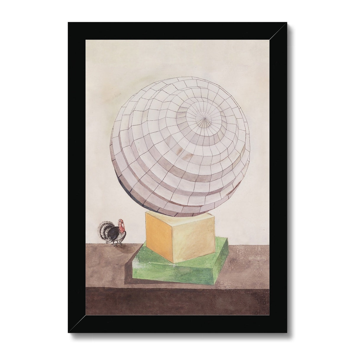 16th Century Geometry Drawings White Framed Fine Art Print