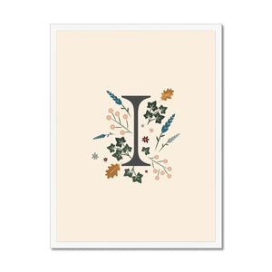 Initial Letter 'I' Woodlands Framed Fine Art Print