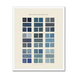 Watercolour Swatches - Blue Framed Fine Art Print