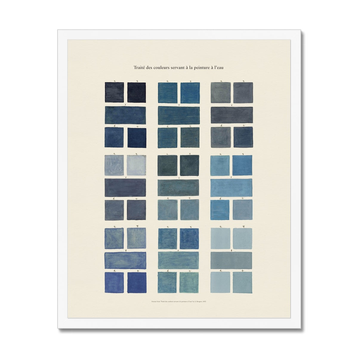 Watercolour Swatches - Blue Fine Art Print