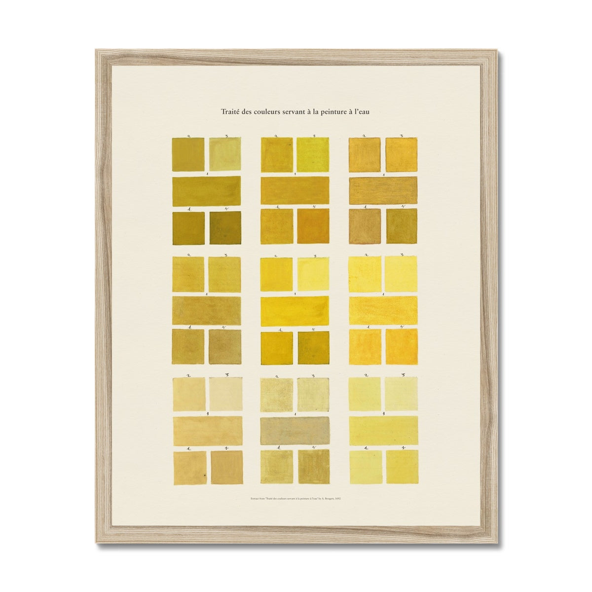 Watercolour Swatches - Yellow Fine Art Print