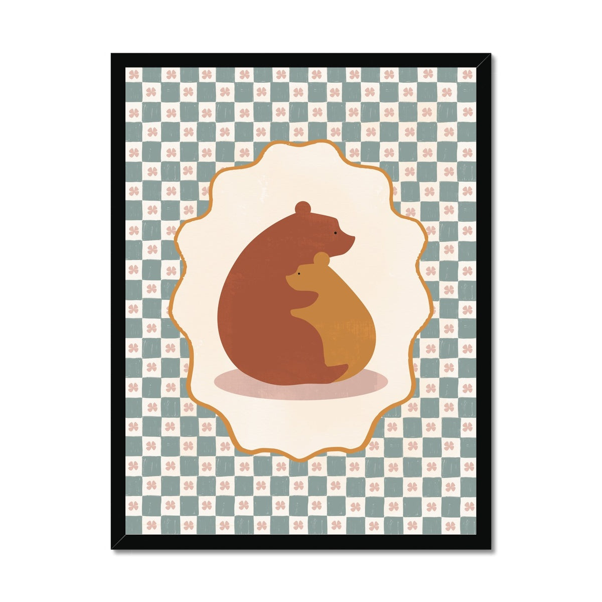 Bear Hug Framed Fine Art Print