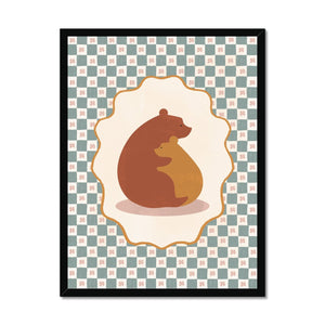 Bear Hug Framed Fine Art Print