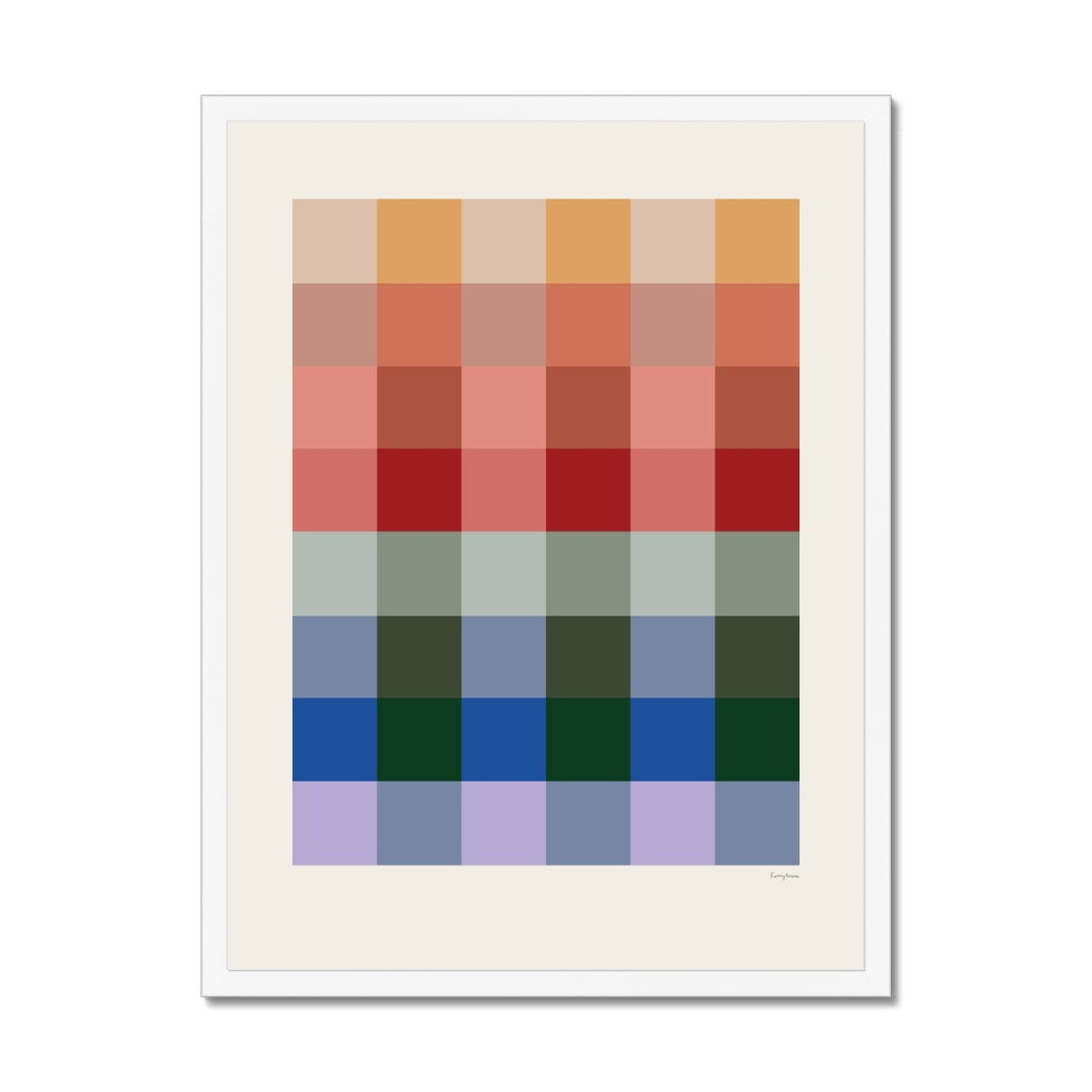 Pattern Studies Gingham Framed Fine Art Print