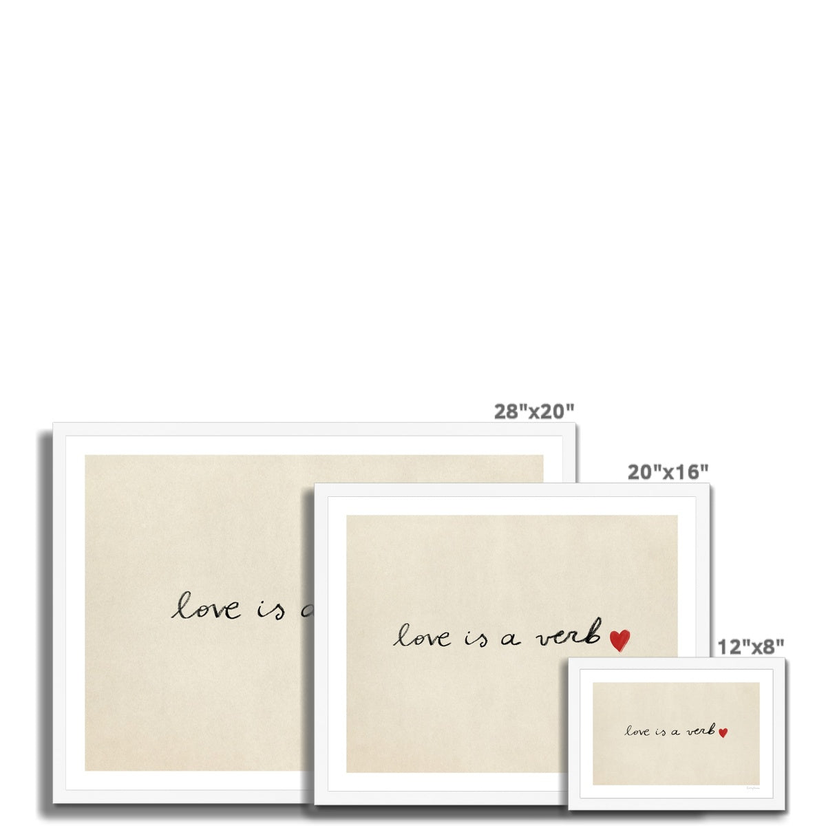 Love Is A Verb Fine Art Framed Print