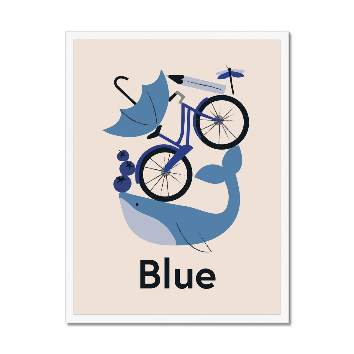 Favourite Colour Blue Framed Fine Art Print