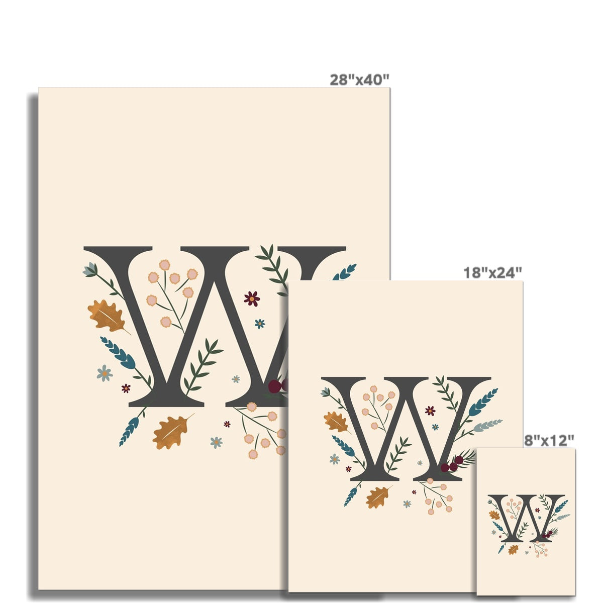 Initial Letter 'W' Woodlands Fine Art Print