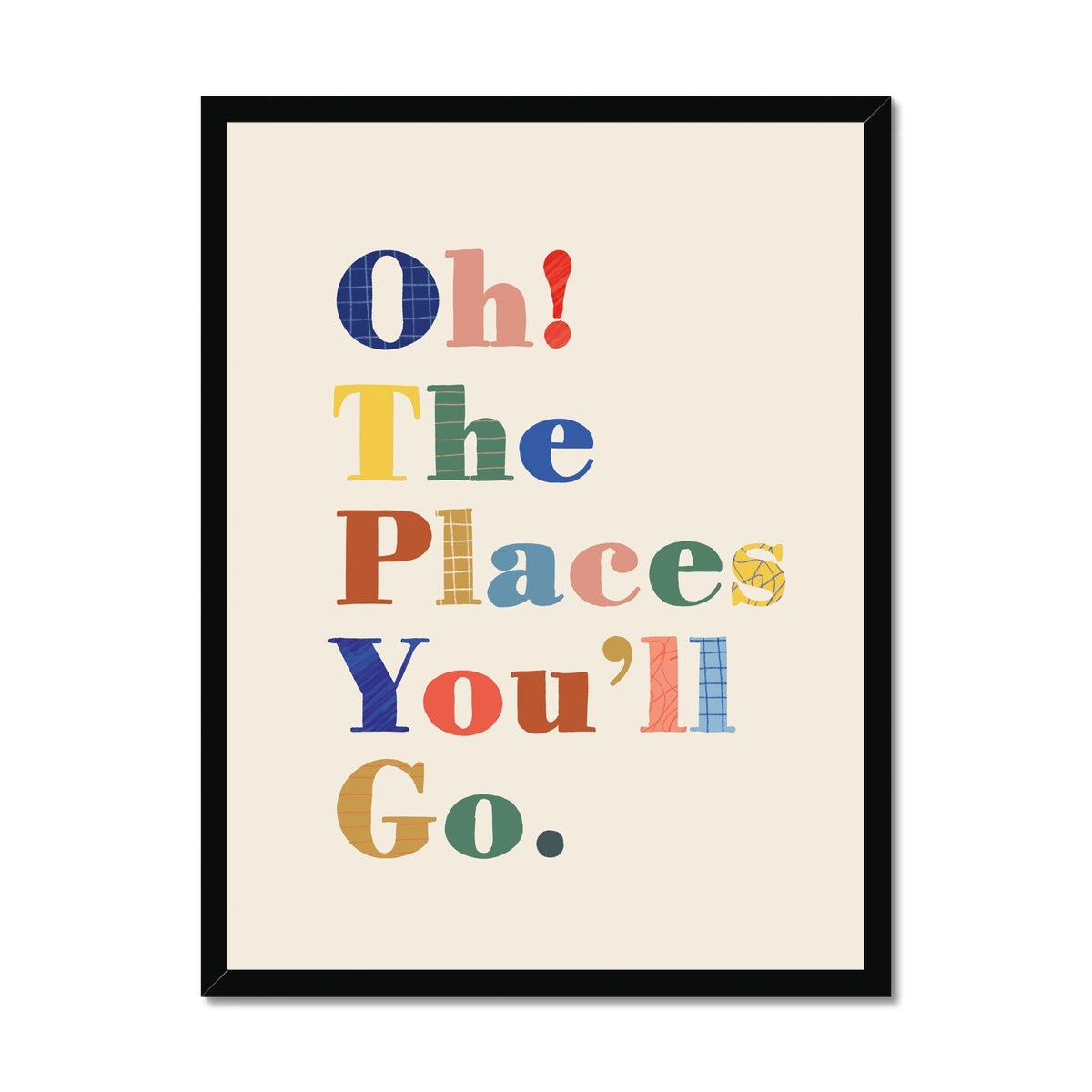 Oh the Places You'll Go Framed Fine Art Print