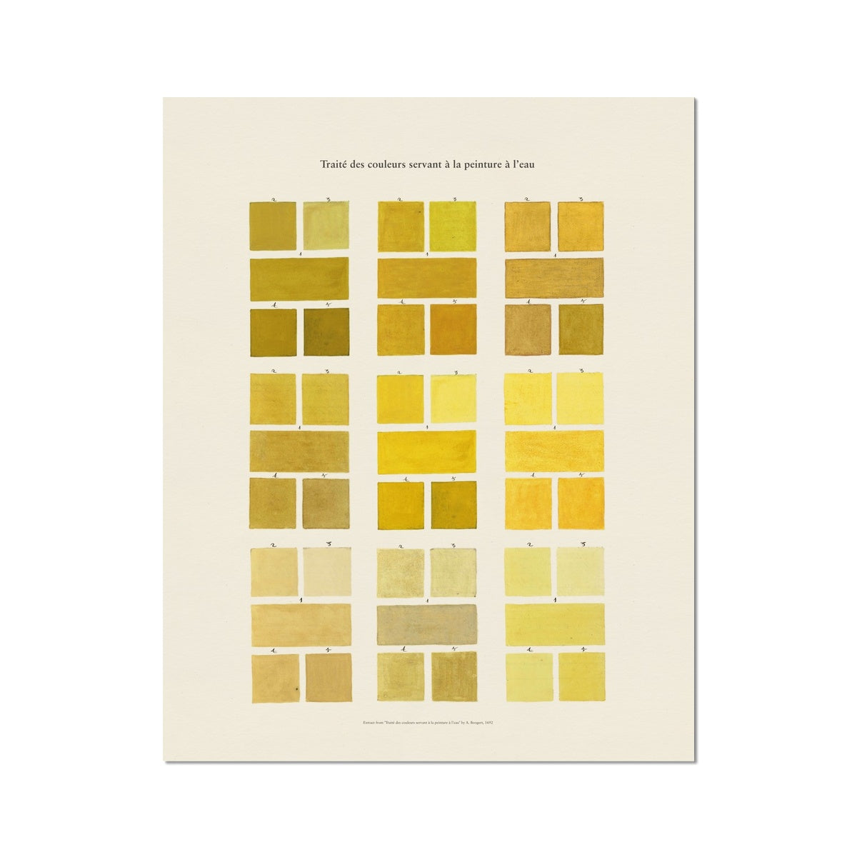 Watercolour Swatches - Yellow Fine Art Print