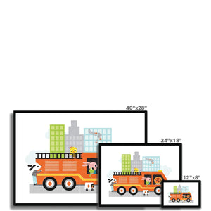 Fire Truck Framed Fine Art Print | Sara Gillingham