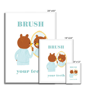 Brush Your Teeth Framed Fine Art Print | Nora Aoyagi