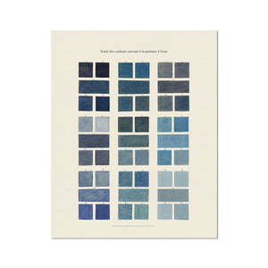 Watercolour Swatches - Blue Fine Art Print