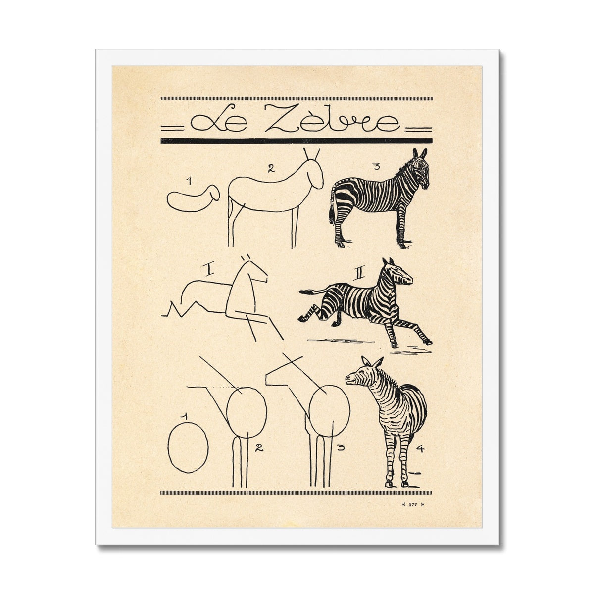 Le Zebre Framed Fine Art Print