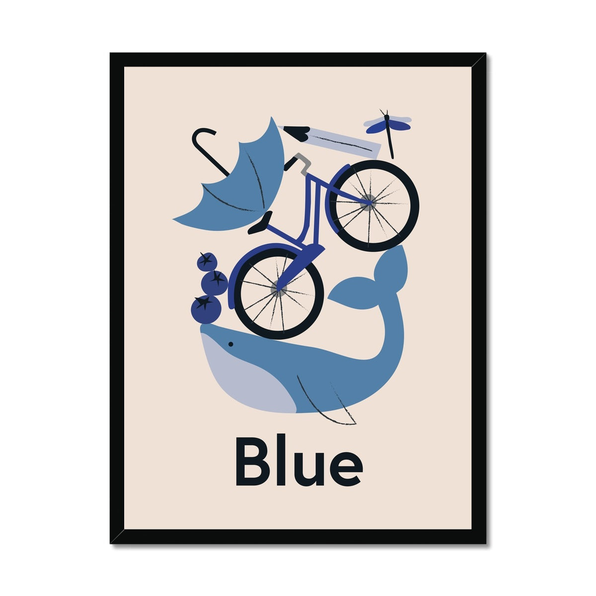 Favourite Colour Blue Framed Fine Art Print