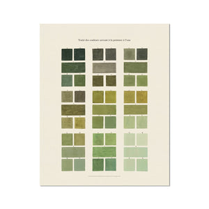 Watercolour Swatches - Green Fine Art Print