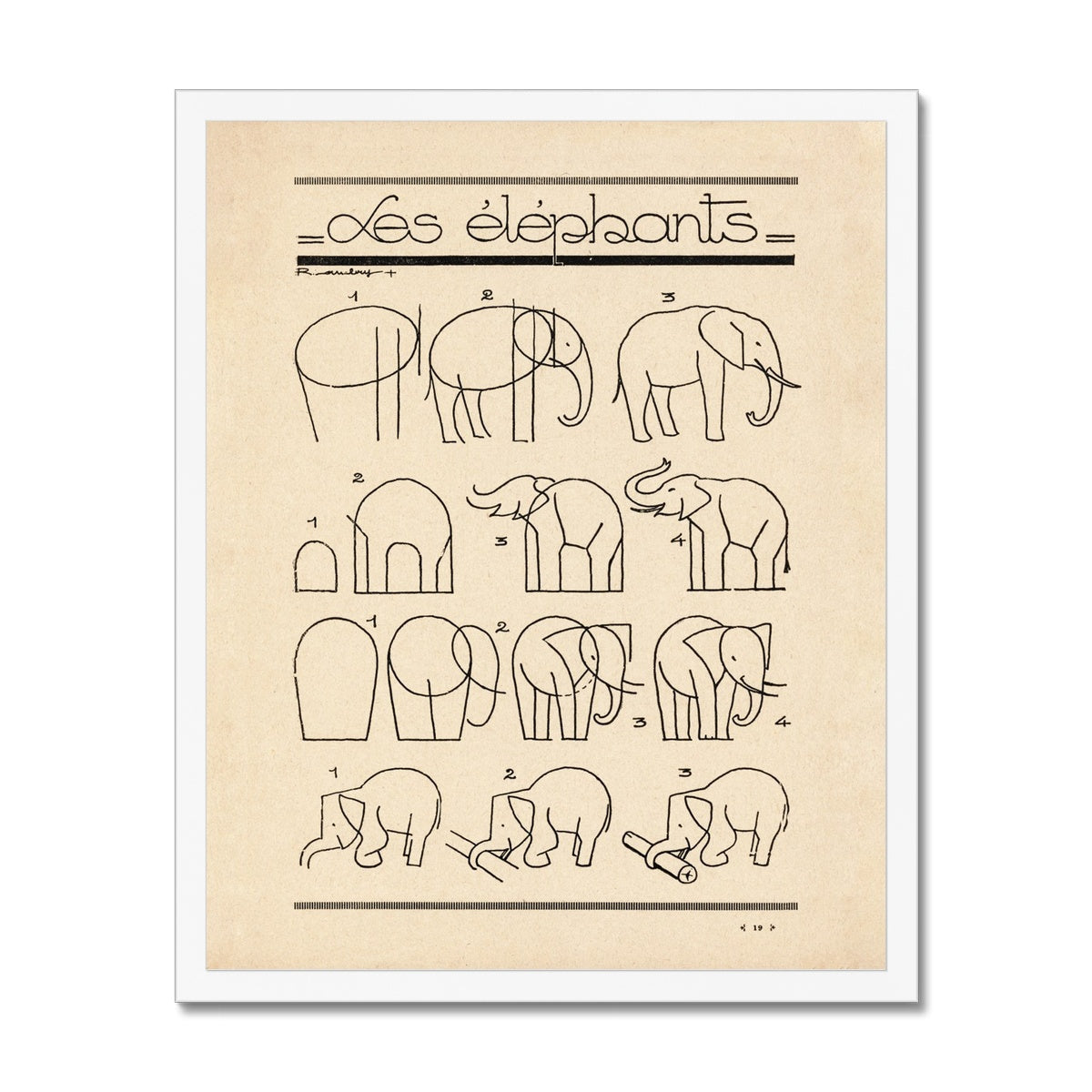Les Elephants Fine Art Print