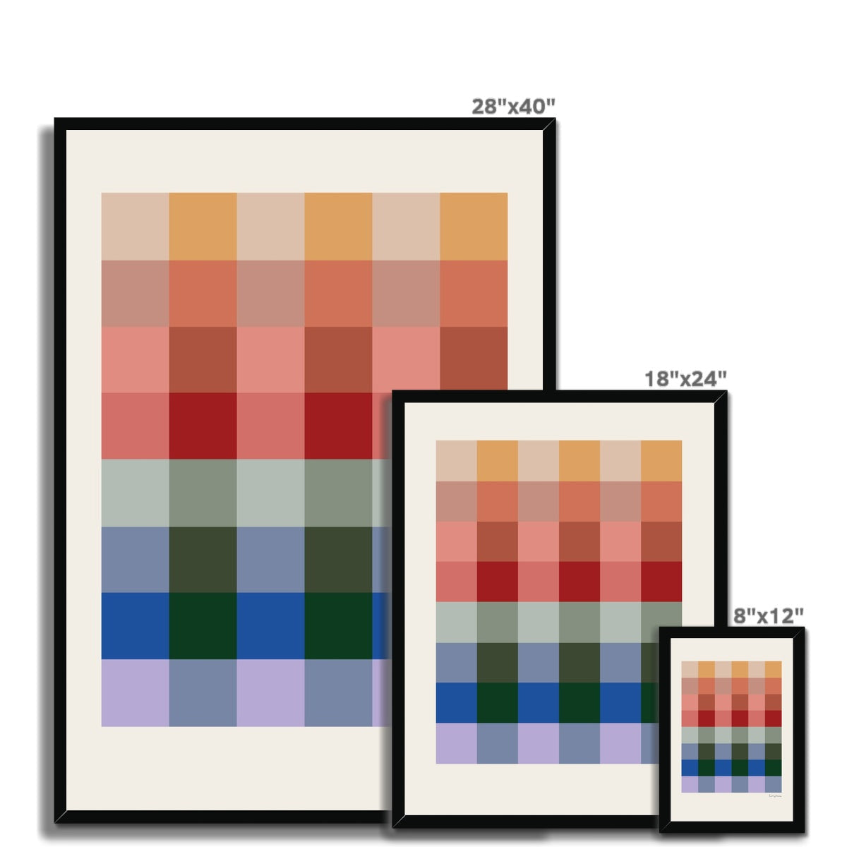 Pattern Studies Gingham Framed Fine Art Print