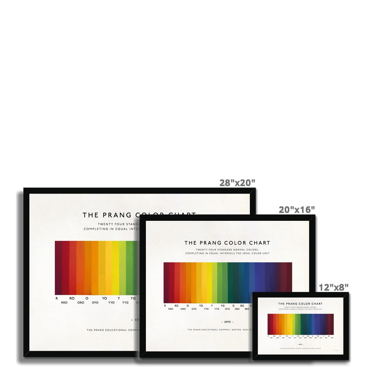 The Prang Color Chart Framed Fine Art Print