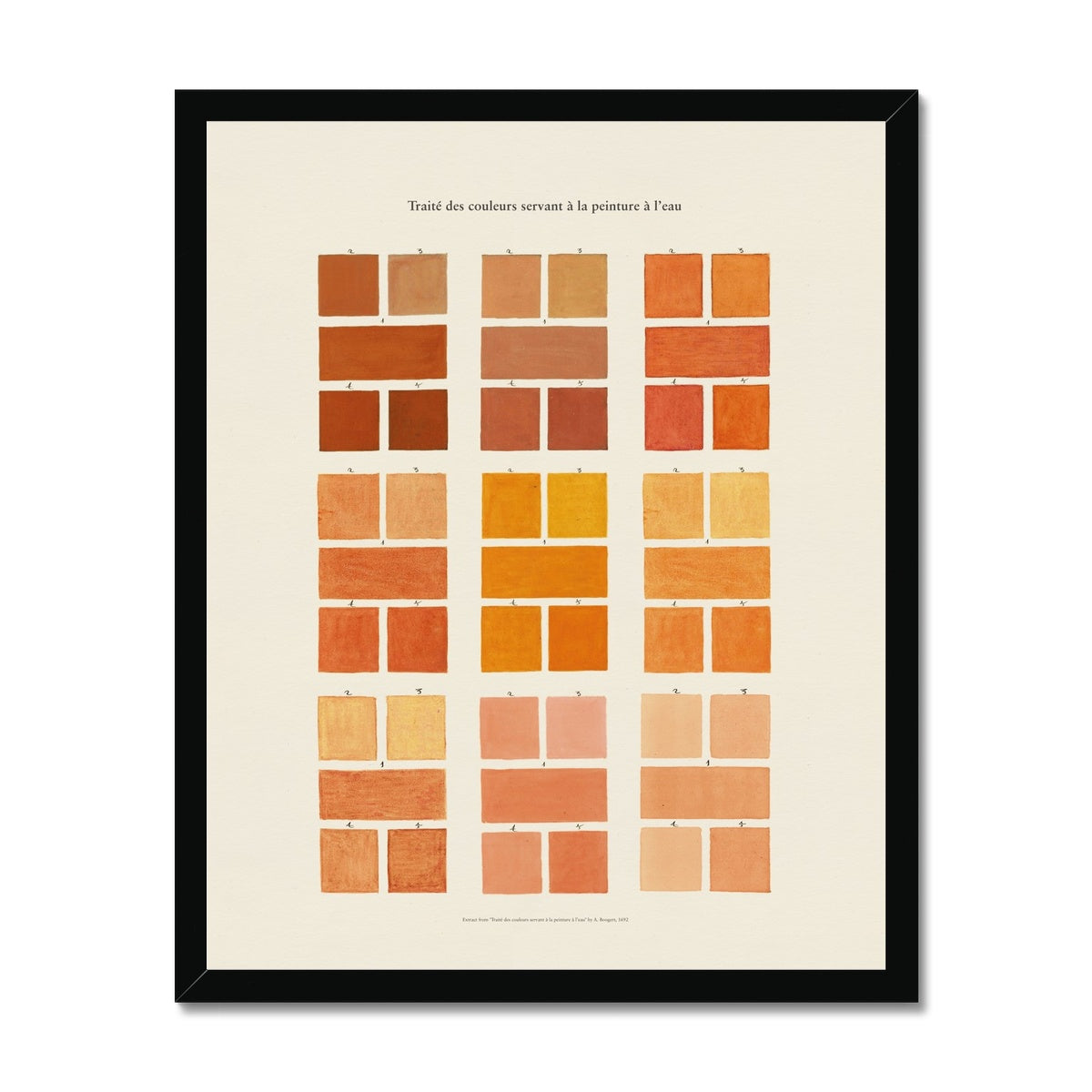 Watercolour Swatches - Orange Framed Fine Art Print