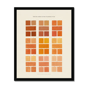 Watercolour Swatches - Orange Framed Fine Art Print