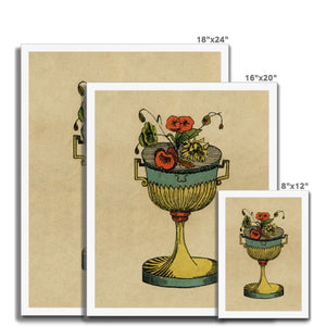 Tarot Card Cups Framed Fine Art Print