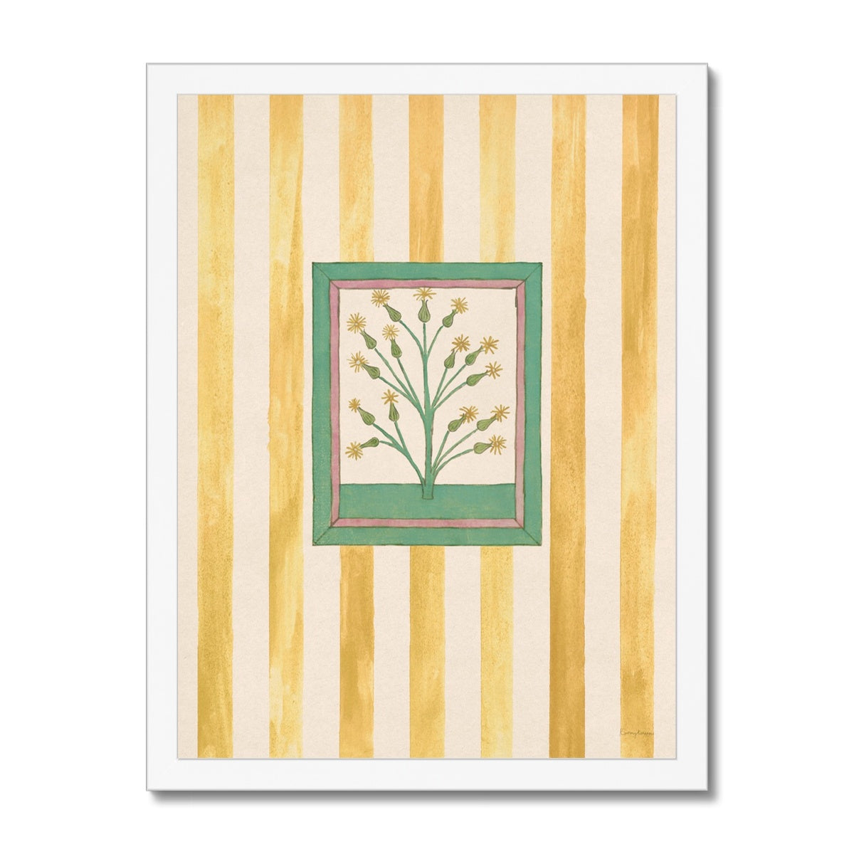 Book of Herbs Yellow Stripe Fine Art Print