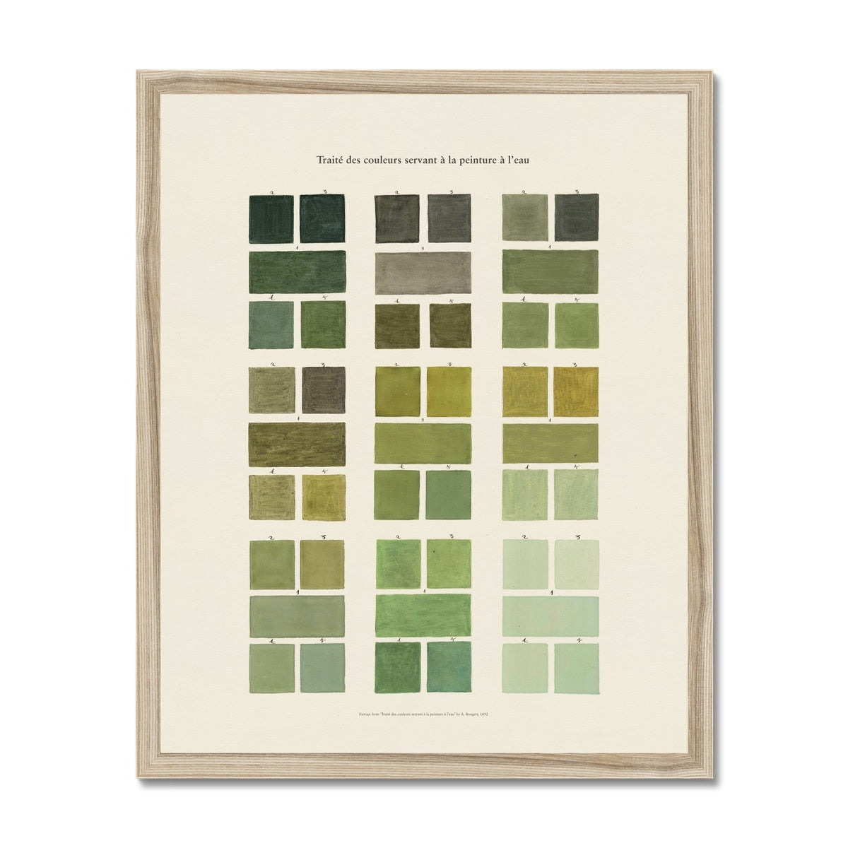 Watercolour Swatches - Green Fine Art Print