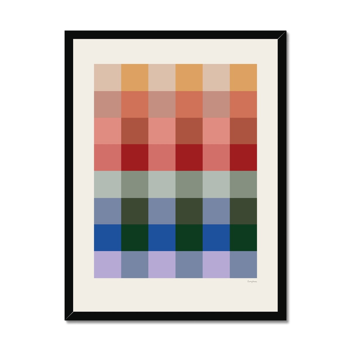 Pattern Studies Gingham Framed Fine Art Print