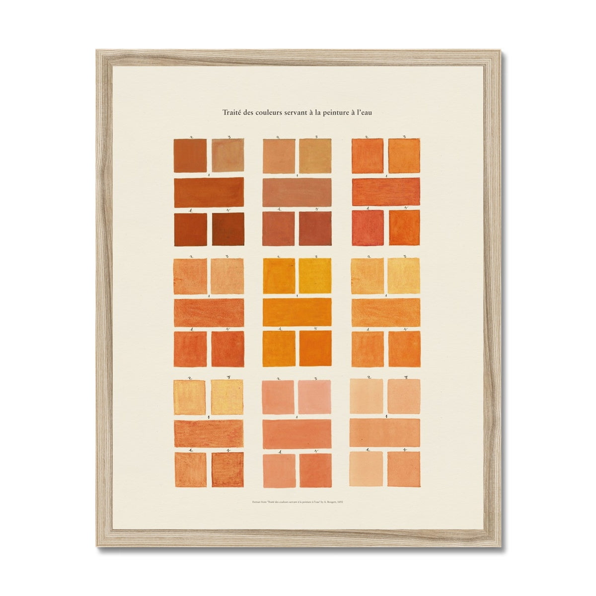 Watercolour Swatches - Orange Fine Art Print