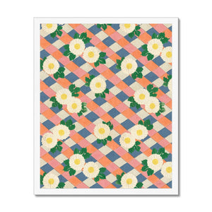 Kimono Pattern Argyle Framed Fine Art Print