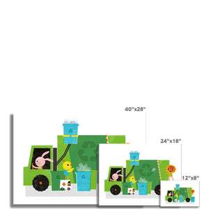 Recycling Truck Fine Art Print | Sara Gillingham