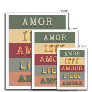 Amor, Love, Amour Framed Fine Art Print