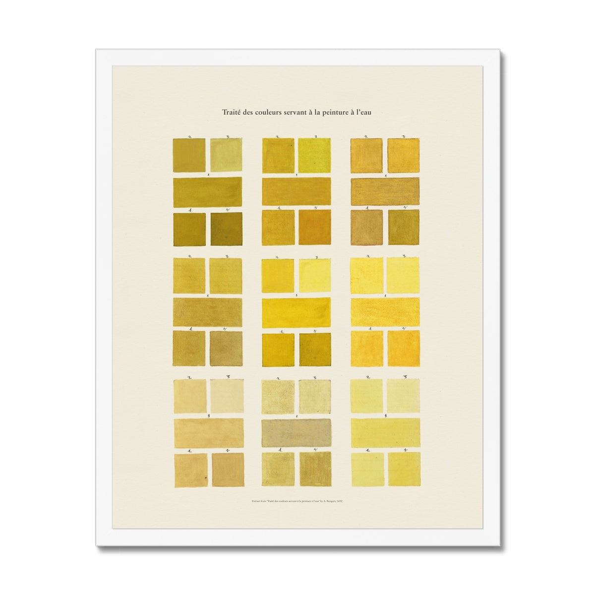 Watercolour Swatches - Yellow Fine Art Print