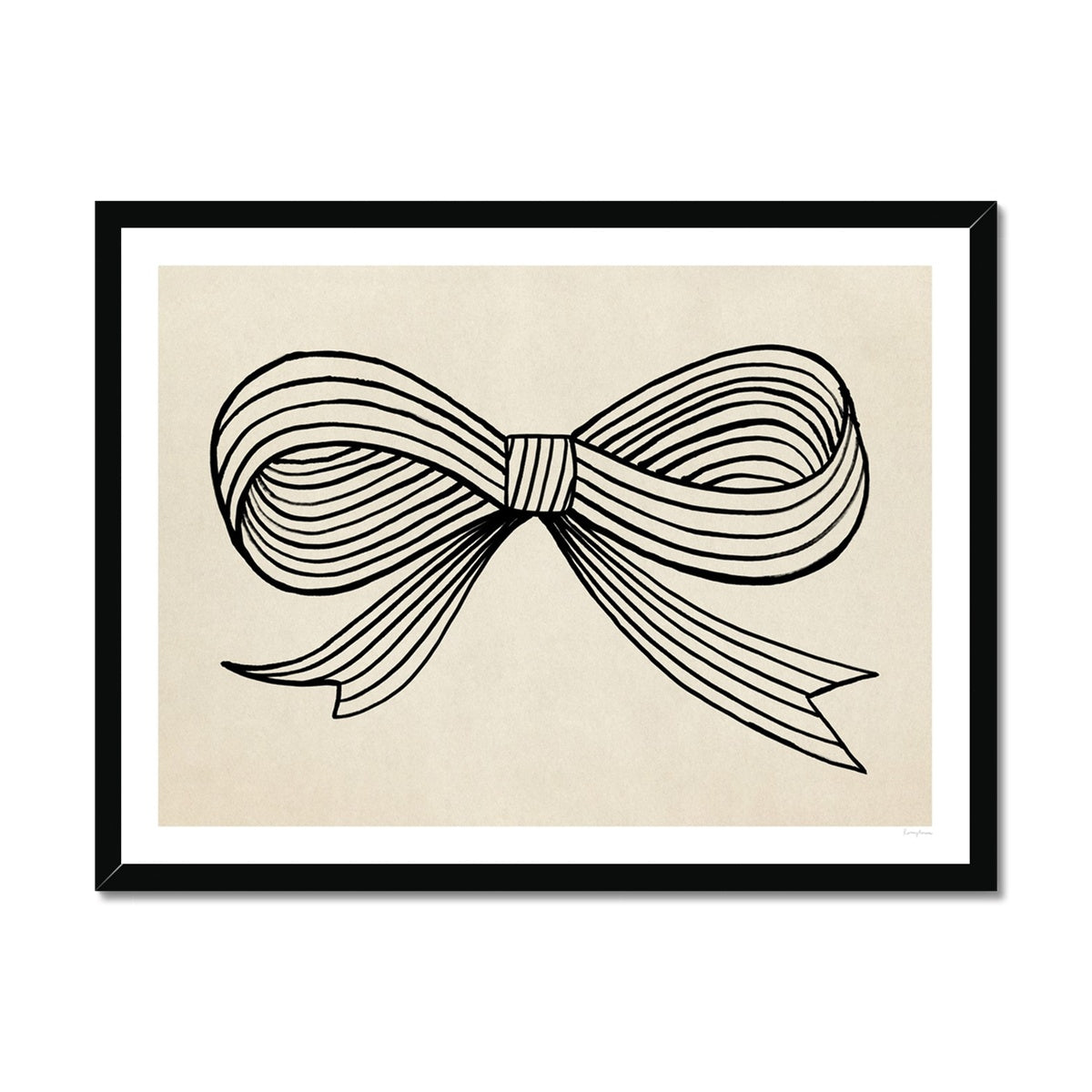 Ink Bow Framed Fine Art Print