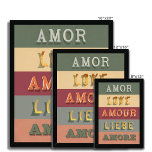 Amor, Love, Amour Framed Fine Art Print