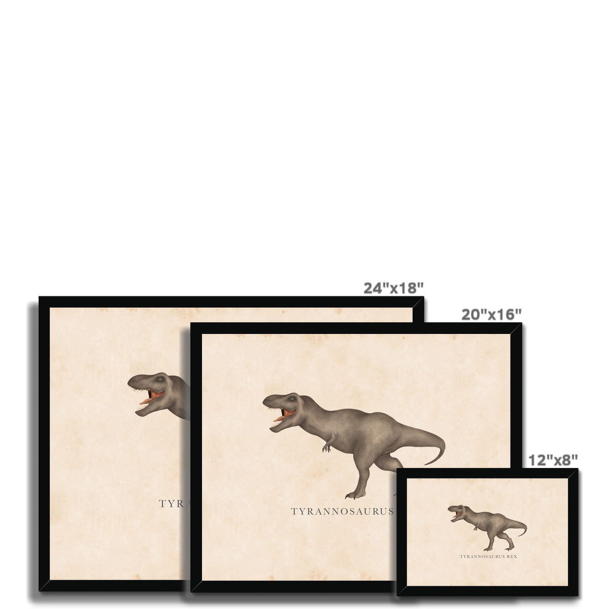 Vintage Tyrannosaurus-Rex Framed Fine Art Print