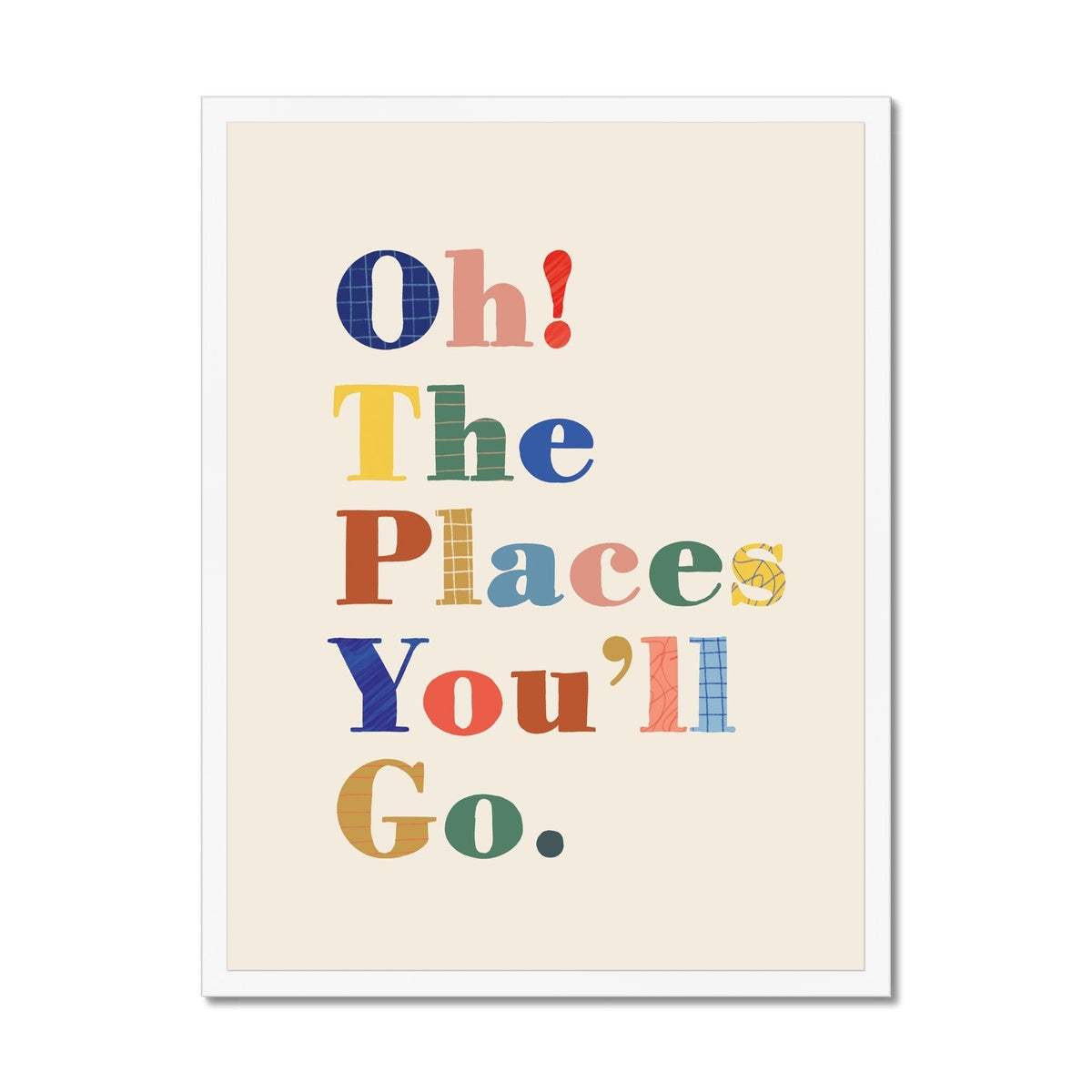 Oh the Places You'll Go Framed Fine Art Print