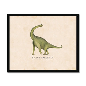 Vintage Brachiosaurus Framed Fine Art Print