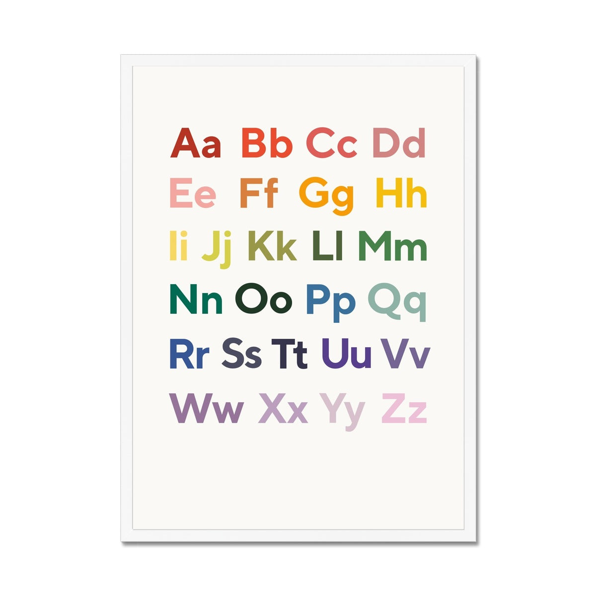 Rainbow ABC Framed Fine Art Print