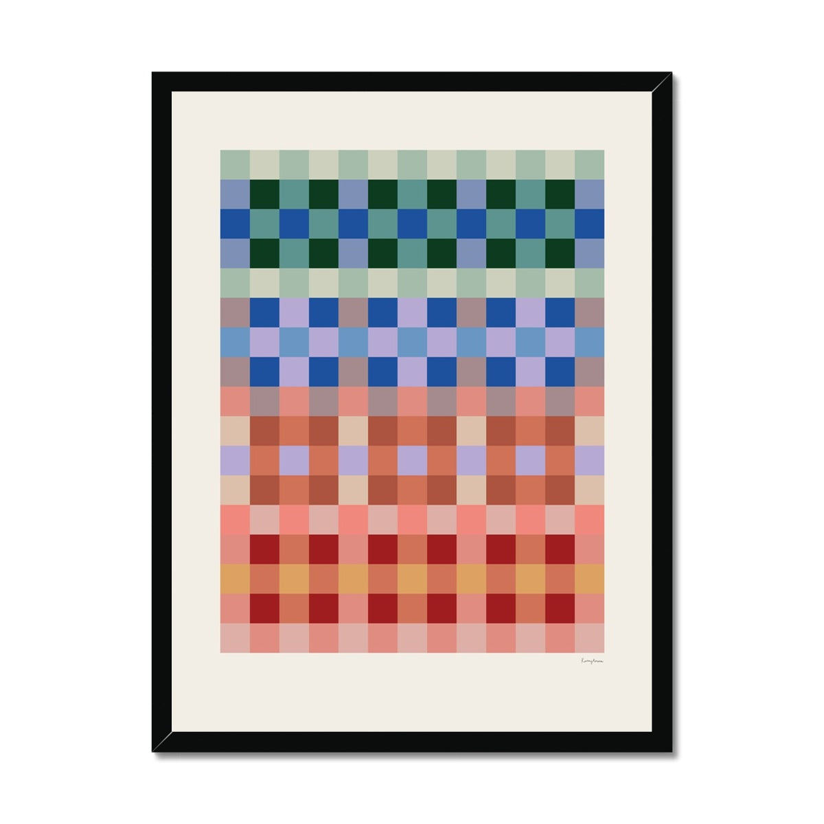 Pattern Studies Plaid Framed Fine Art Print