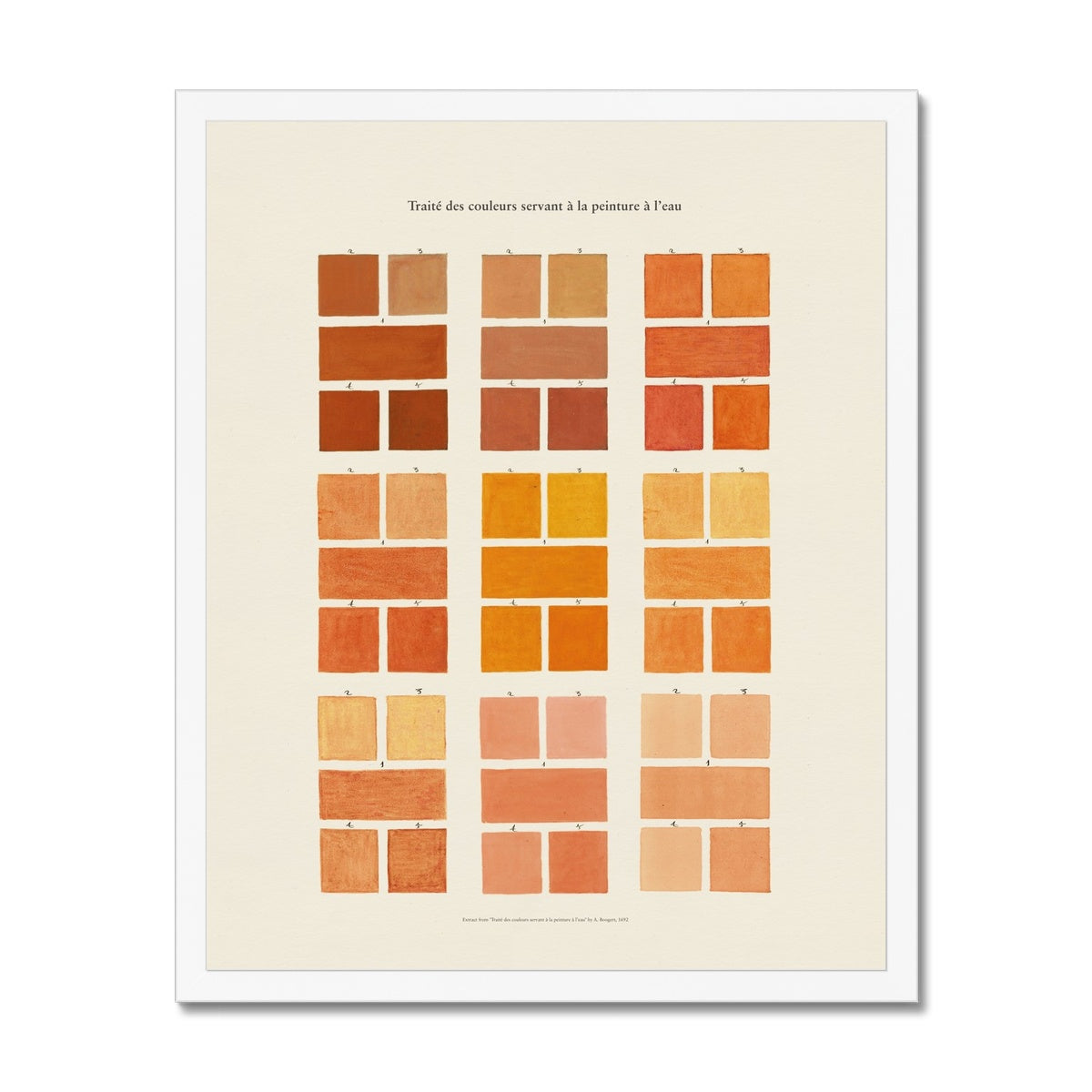 Watercolour Swatches - Orange Framed Fine Art Print