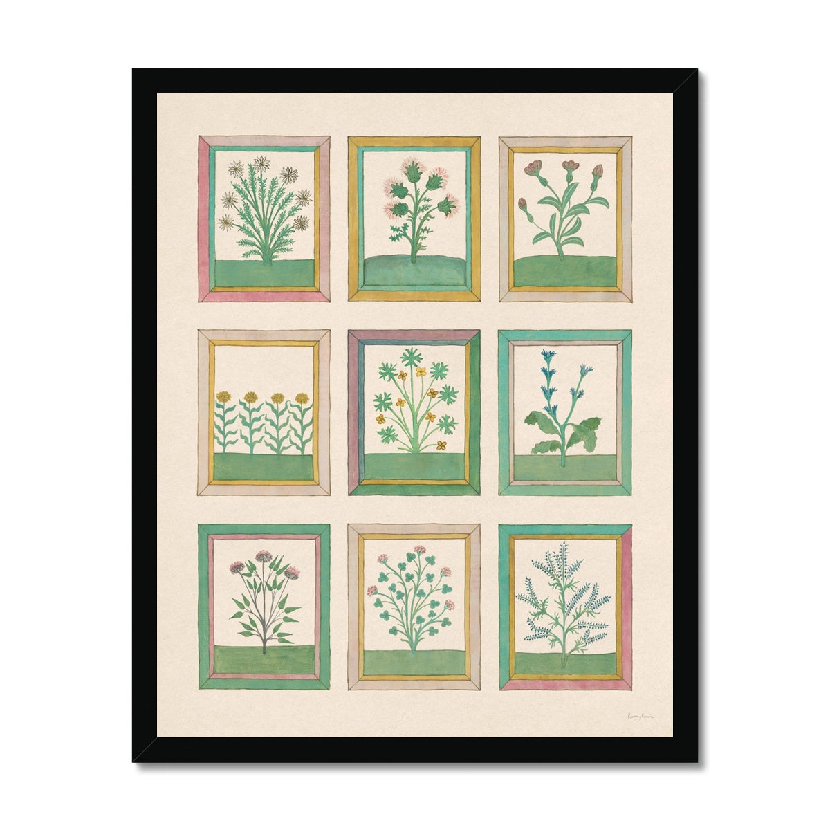 Book of Herbs Framed Fine Art Print