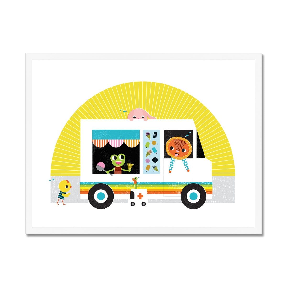 Ice Cream Truck Framed Fine Art Print | Sara Gillingham