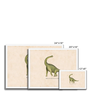 Vintage Brachiosaurus Framed Fine Art Print